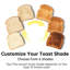 2-Slice Slim Bread Toaster Featuring 10-Inch Long Slot, 6 Shade Settings, Removable Crumb Tray, Defrost/Reheat/Cancel Functions & Safe Auto Shut-Off,Beige-122282044