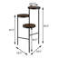 Black And Walnut 3-Tier Foldable Plant Stand