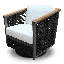  Chaise pivotante avec coussins Linden