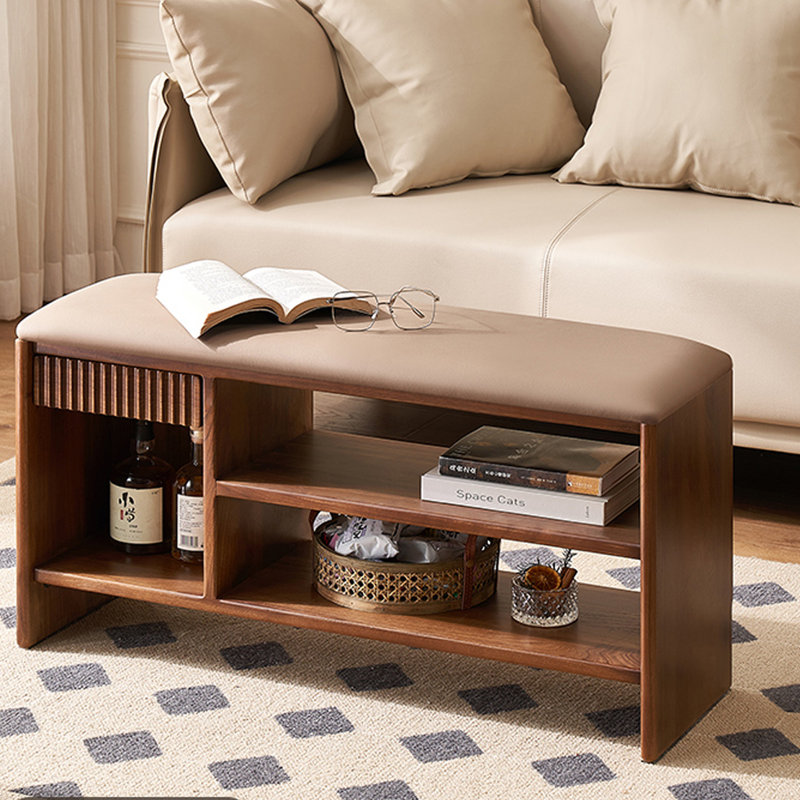 9 Pair Shoe Storage Bench, Brown