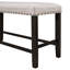 Banc de salle à manger rembourré en bois rustique pour petits espaces, espresso et beige