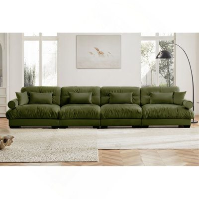 Canapé modulaire en velours surdimensionné Comfort