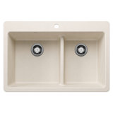 Liven SILGRANIT 33" L x 22" W Double Basin Drop-In/Undermount Kitchen Sink