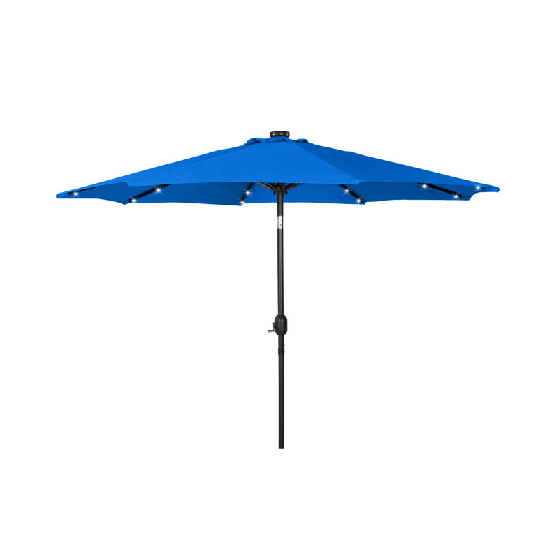 Parasol de marché lumineux 9 pi Addison, Bleu royal bleu