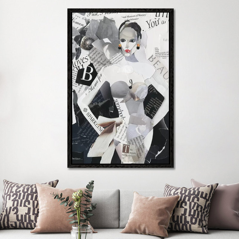 Fashion Mosaic I by Carol Robinson - Print on Canvas, 152.5 cm H x 101.5 cm W, Black Framed