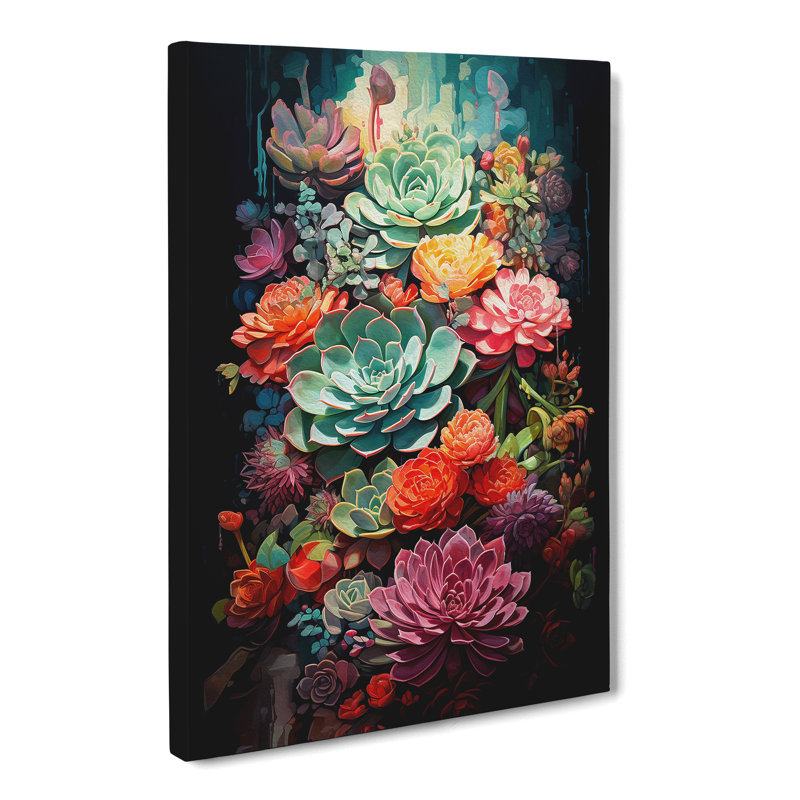 Succulent Contemporary - Print, 50cm H x 35cm W x 3cm D