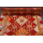 Tapis intérieur en laine orange/rouge 2 pi 9 po x 11 pi 2 po à la main one-of-kind noué la