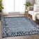 Machine Washable Indoor/Outdoor Claudian ACN1230 Blue Rug