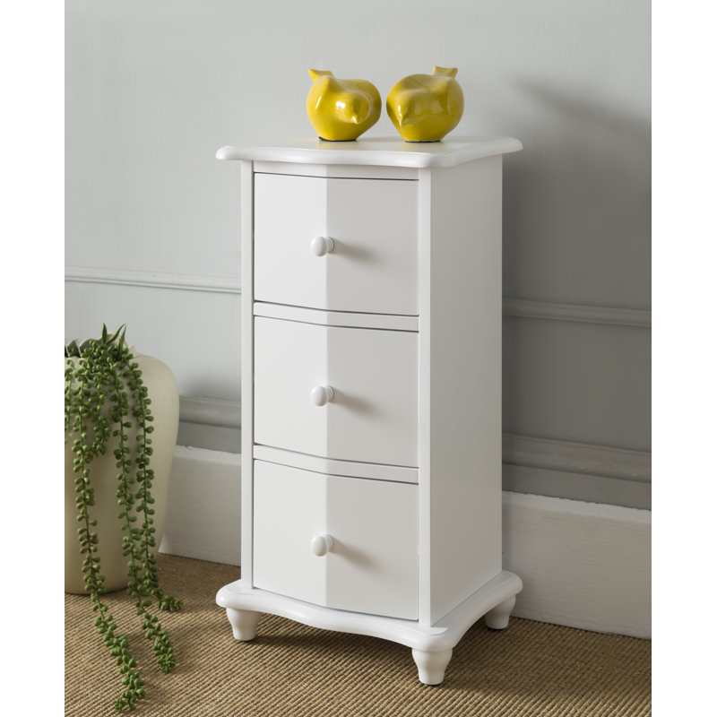 Commode d'appoint 3 tiroirs, Blanc