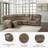 Jaydene Faux Leather Power Reclining L-Shaped Sectional-90630278