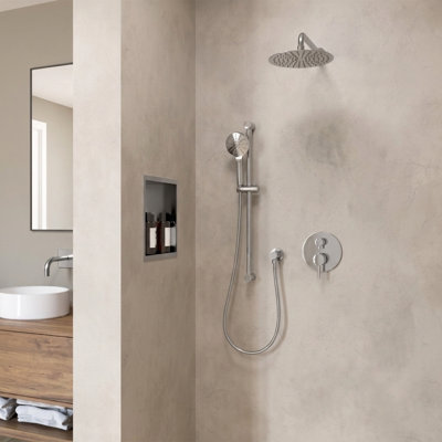 Ensemble de robinet de baignoire / douche chromé