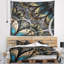 Tapisserie abstraite symétrique de fleur de fractale orange foncé-28485542