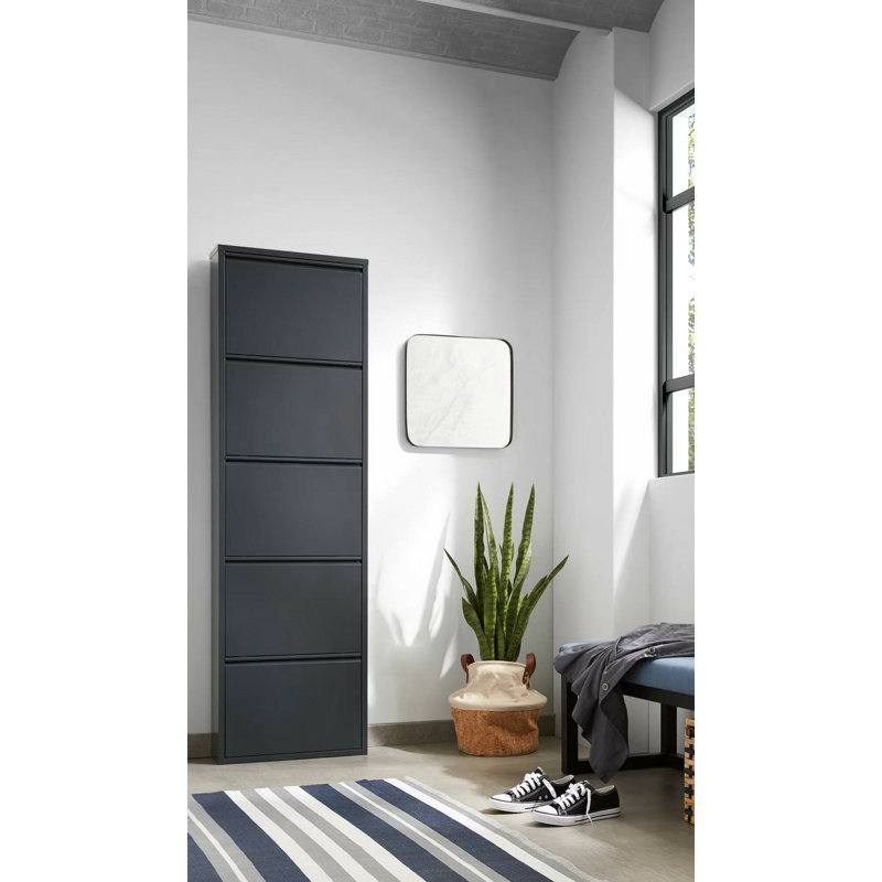 15 Pair Shoe Storage Cabinet, Black