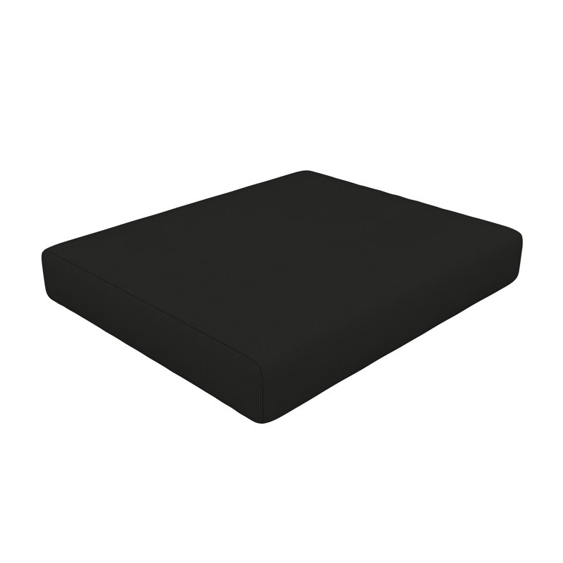 Coussin de siège d'extérieur 3,5 po Sunbrella®, Tissu noir Sunbrella