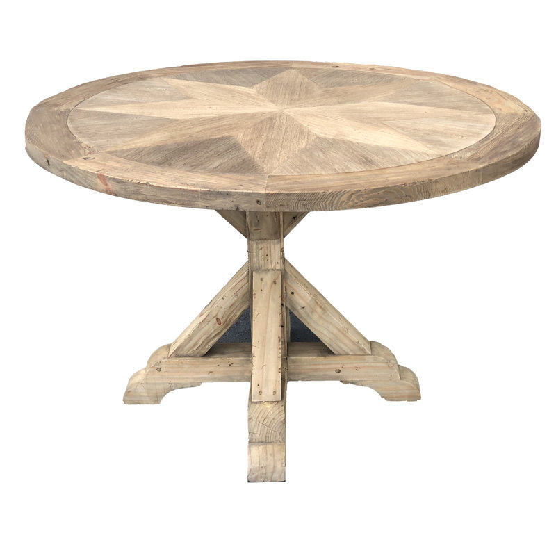 Table de salle à manger en bois de pin massif Pomona, H 31 po x L 48 po x l 48 po