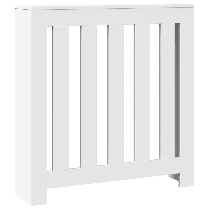 Small Radiator Cover, White, 78 x 20 x 82 cm, Vertical Slats