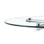 Table ronde haute en verre, table ronde, plateau en verre trempé, support robuste à quatre colonnes plaqué en chrome argenté, convient aux tables rondes transparentes-799747302