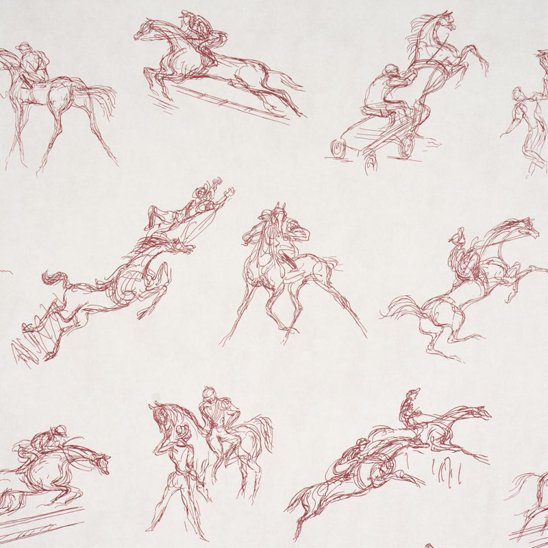 Papier peint Schumacher X Backdrop Tanbark, Rouge