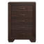 Ensemble de chambre à coucher 3 pièces Brennan Dark Cocoa Eastern King comprenant un lit à panneaux, une commode et une commode haute.-647051635