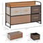 Commode 5 tiroirs avec tiroirs en tissu pour la chambre à coucher