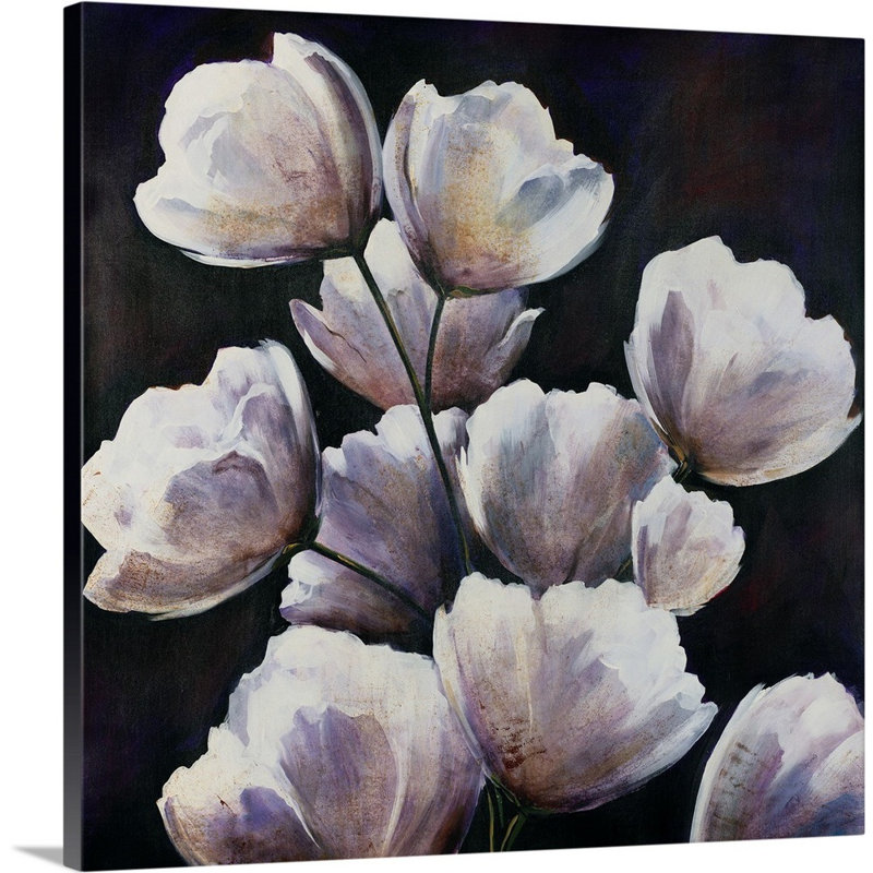 «Wine and Roses», peinture sur toile, Toile tendue, H 12 po x l 12 po x p 1,25 po