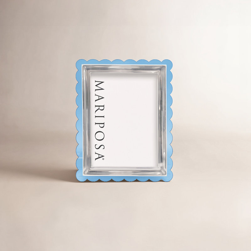 Metal Picture Frame, White, 5" W x 7" H