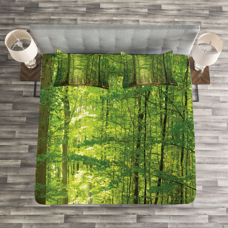 No Pattern Bedspread with Pillow Shams Included, 220 x 264 cm