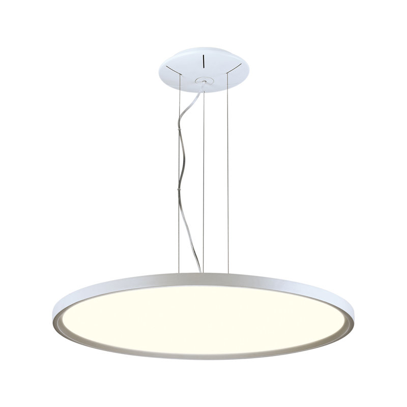 Luminaire suspendu géométrique à 1 lumière Ahtziri, H 59,06 po x l 28,35 po x P 28,35 po