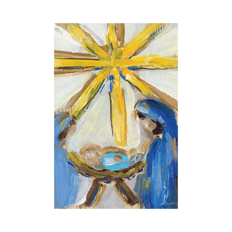 O Holy Night by L. Hewitt - Wrapped Canvas Painting, 20.32 cm H x 30.48 cm W