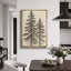 «Tall Pine Trees Classic Botanical Nature Art», reproduction d'art sur toile encadrée-120747933-120747925-120747924