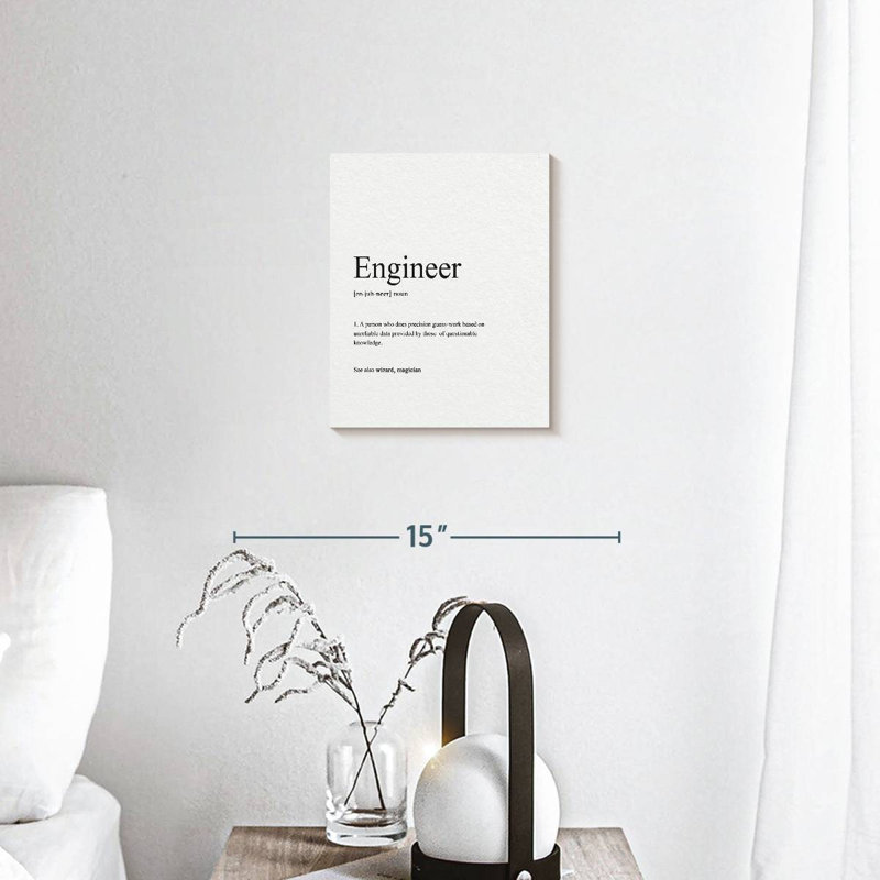 «Ingénieur» sur toile, H 10 po x l 8 po