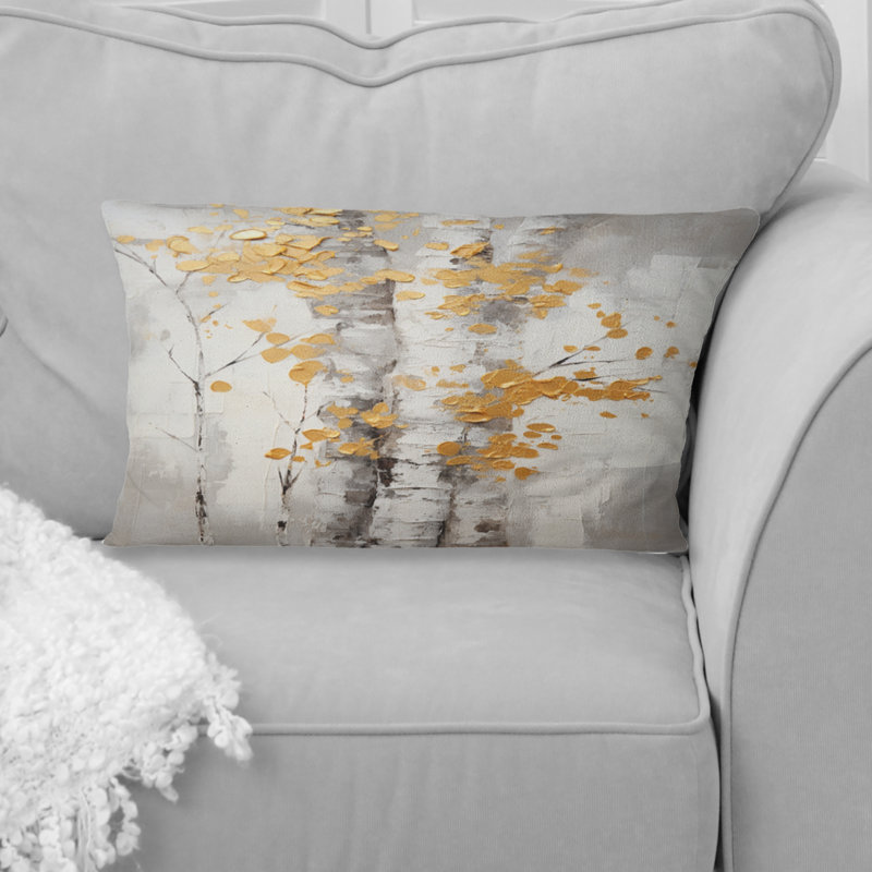 Coussin Tree Tree Whispers Of Grey & Yellow I - Tree