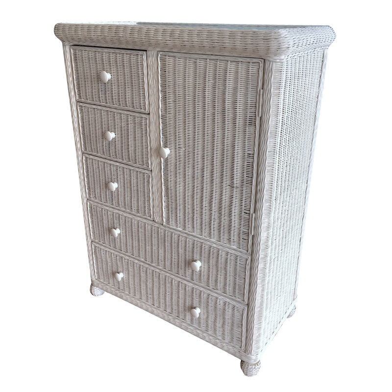 Commode pour homme 5 tiroirs Watkins, Miel