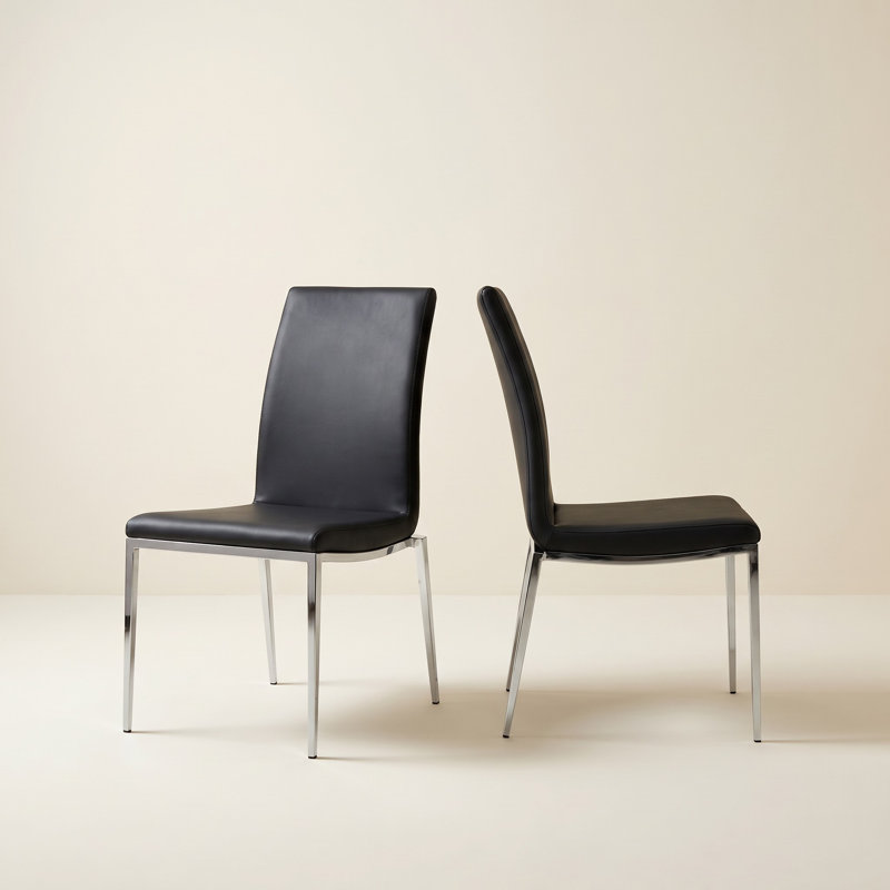 Chaise rembourrée Gurkeerat, Noir