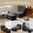 Compression  Armless Memory Foam Bean Bag Chair With Ottoman – Modern Deep Seat Sleeper For Living Room & Bedroom, Tufted Upholstered Design, No Assembly Required-828166433