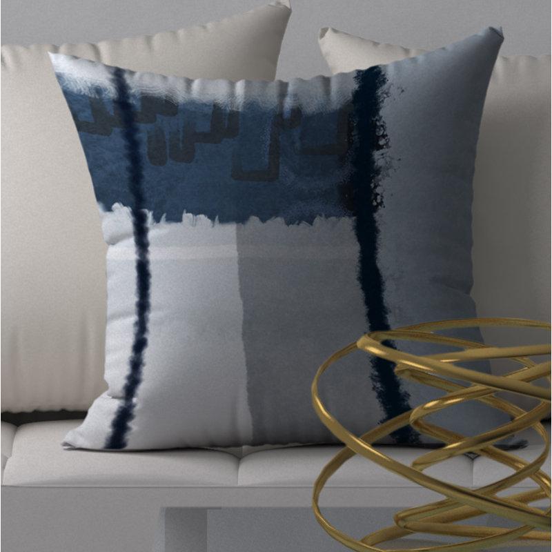 Abstract Throw Pillow, 18" H x 18" W