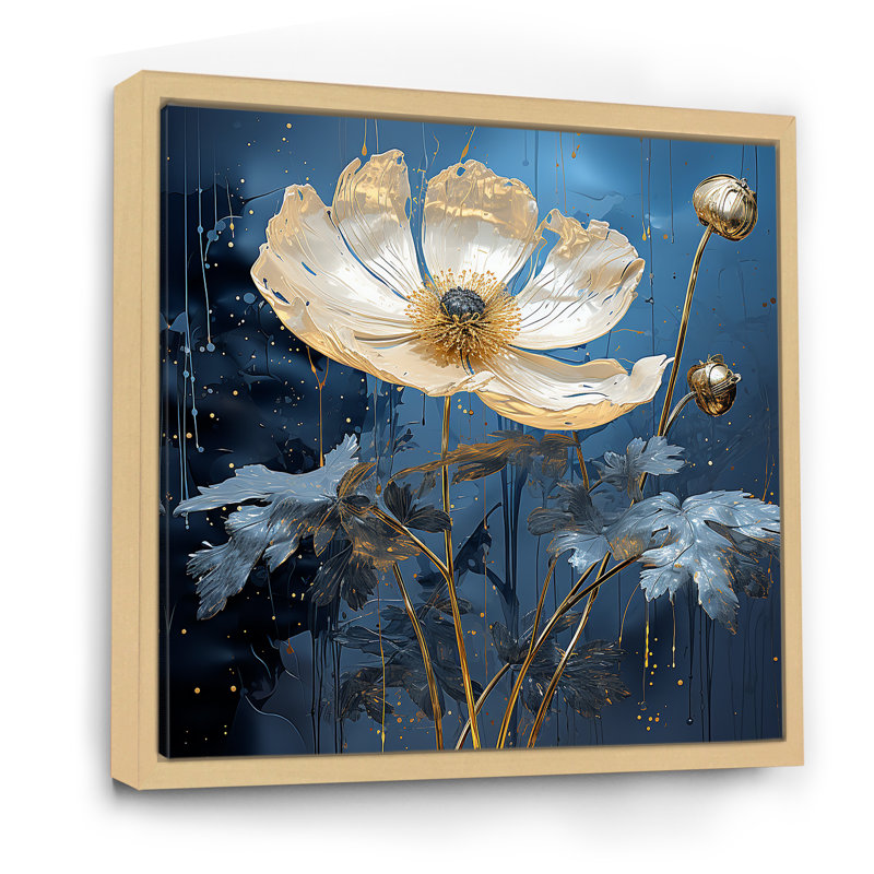 " Ranunculus Flower Blooms ", Natural Floater Framed, 36" H x 36" W x 1.5" D