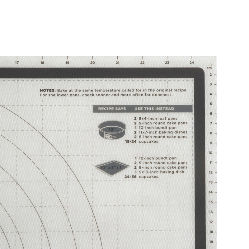 Tovolo Truebake Sil Pastry Mat With Reference Marks For Baking