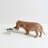 Small Clear Elevated Feeder with Silver Bowls-1580976700