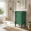 Meuble-lavabo moderne autoportant de 45,7 cm avec lavabo, armoire de rangement avec porte, meuble-lavabo simple pour petits espaces, tablette réglable