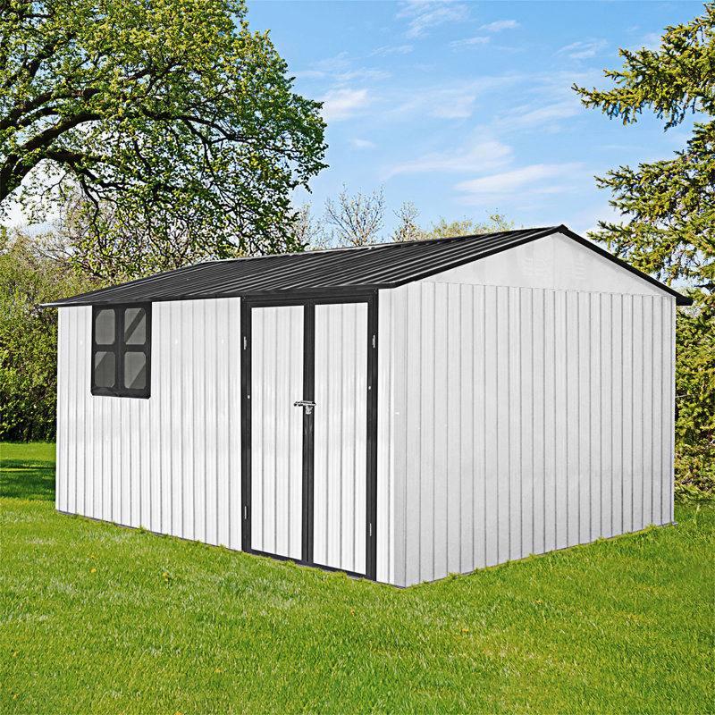 Remise de jardin d'extérieur, Blanc/Noir