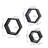 Lashundra 3 Piece Hexagon Floating Shelf