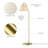 62" Floor Lamp, Brass, Off-White Fabric Shade, On/Off Rotary Switch On Socket, 6-Foot Clear Cord