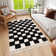 Keyniah Handwoven Checkerboard Washable Area Rug Perfect for Living Room, Bedroom,Kitchen