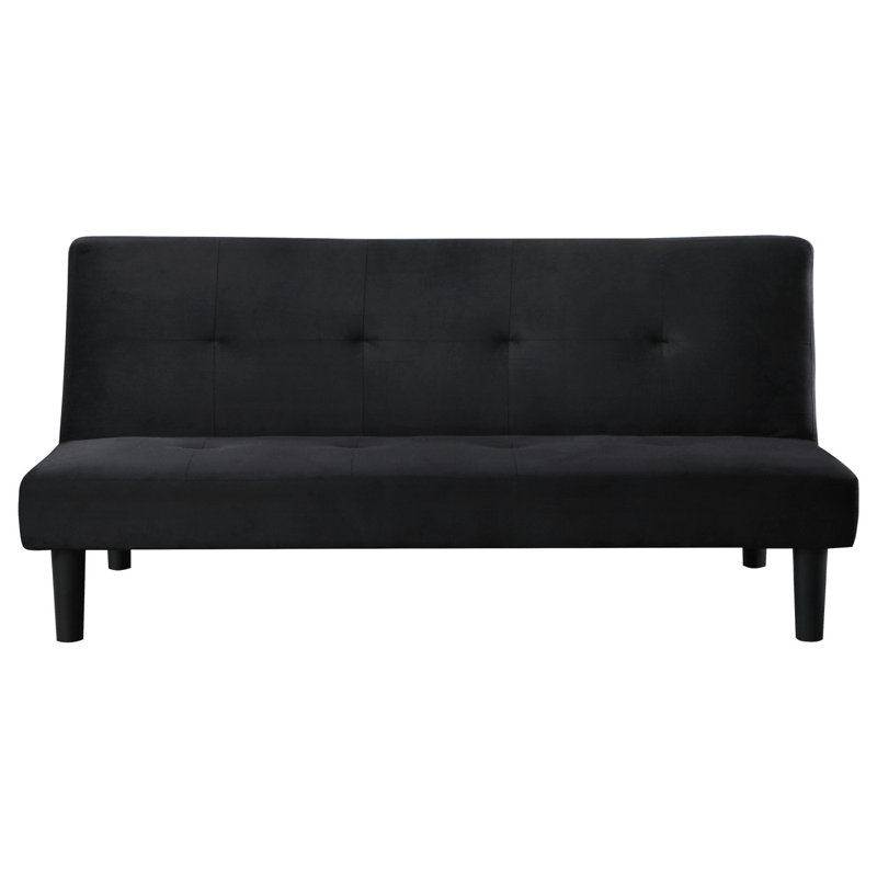 Boston Black Tufted Convertible Sofa Bed