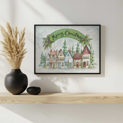 «Christmas Village» par Mary Ann June, reproduction d'art