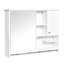 Armoire de salle de bain moderne avec miroir de 36 po avec tablettes réglables - Rehaussez le décor fonctionnel et attrayant de votre salle de bain-1890180427