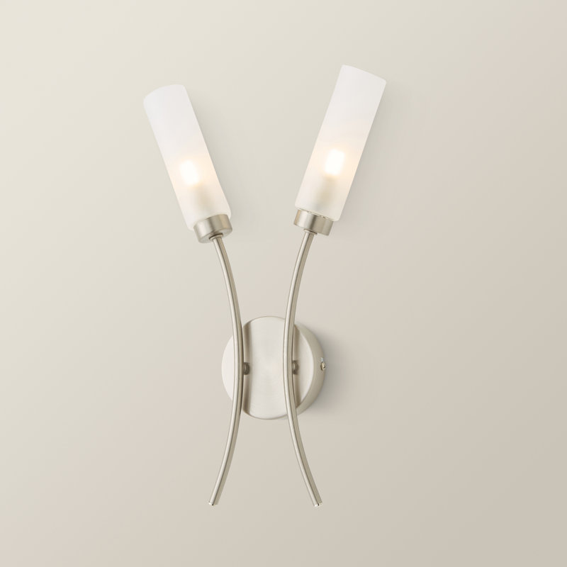 Aaniyah Armed Sconce, Brushed Chrome, Yes