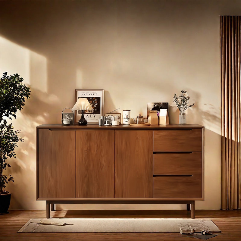 Retro Sideboard With 3 Doors And 3 Drawers