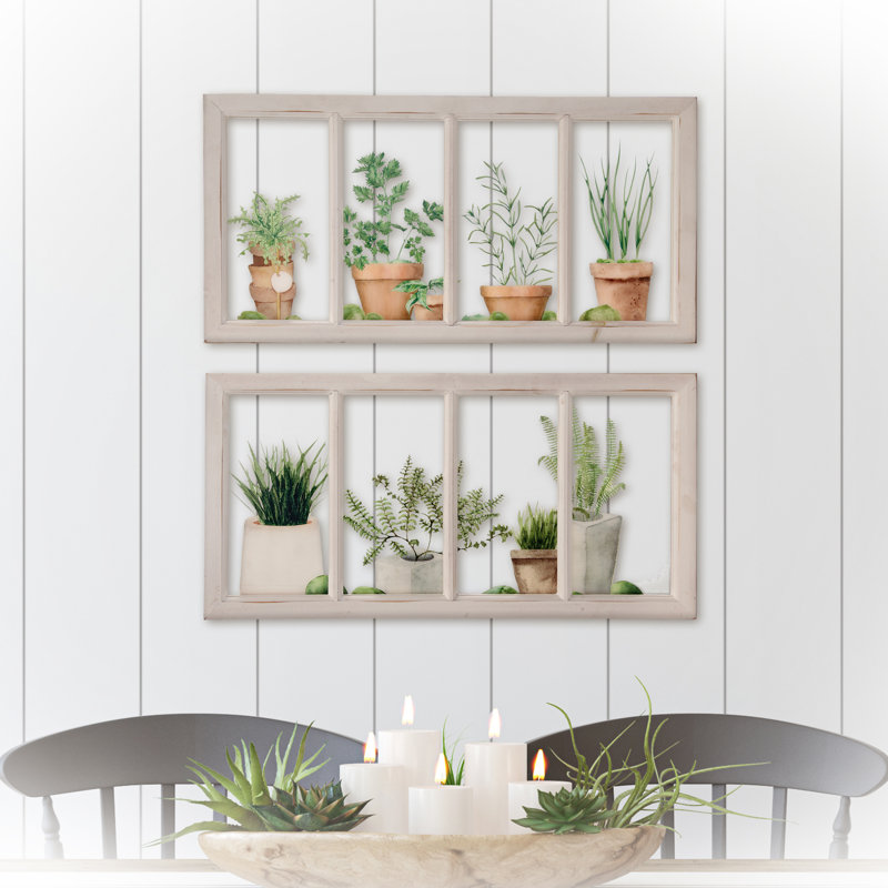 Farmhouse Plants & Flowers Wall Decor on Acrylic